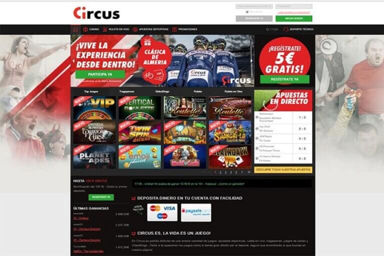 Circus Casino - Consigue aquí tus 100€ extra como nuevo jugador