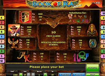 Book of Ra Deluxe tragamonedas